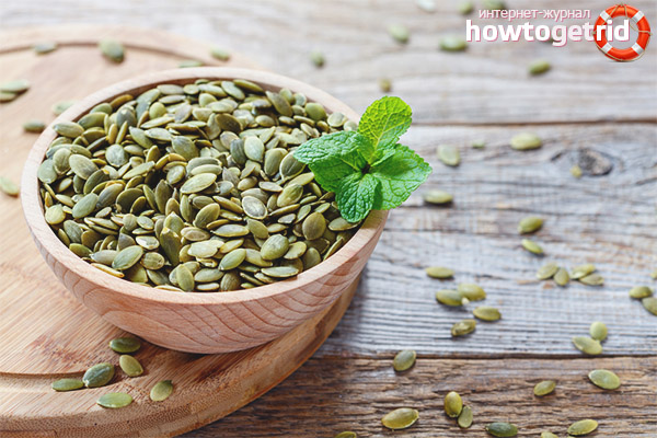 Regeln für die Einnahme von Kürbiskernen für Männer