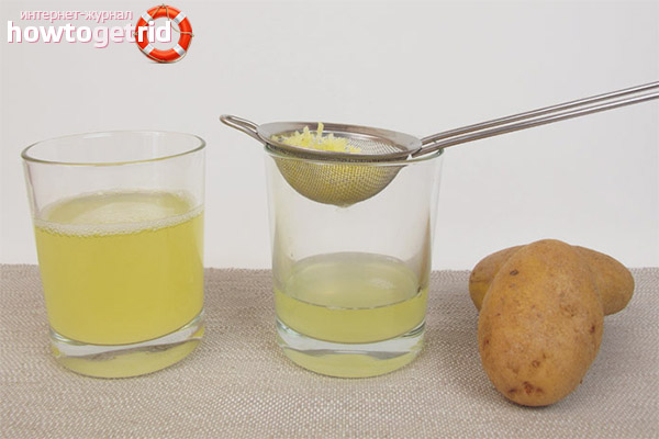The method of preparation of potato juice