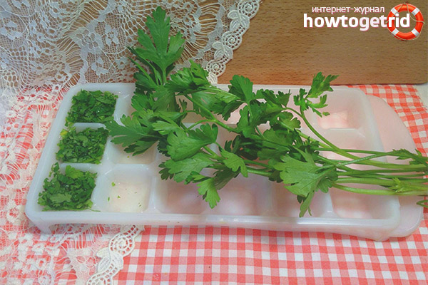How to freeze parsley for the winter