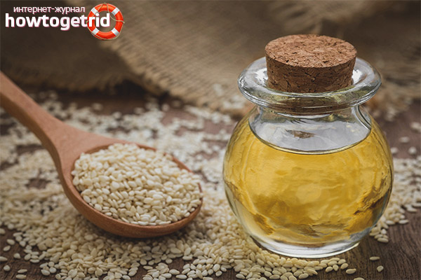 Culinary use of sesame oil