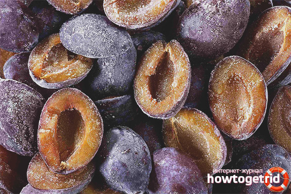 Freezing plums