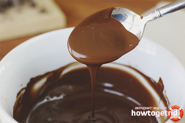 Homemade dark chocolate