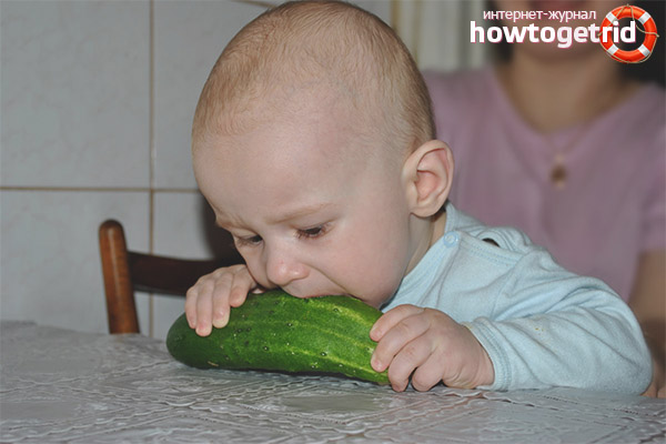 At what age can a child be given cucumbers