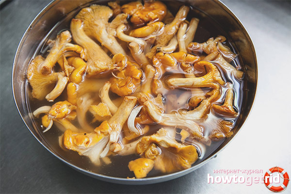 How to cook chanterelles before frying